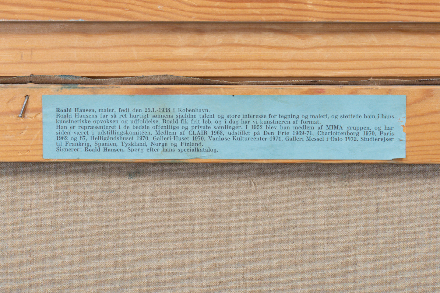 Oil painting by Roald Hansen - 88W x 78H cm