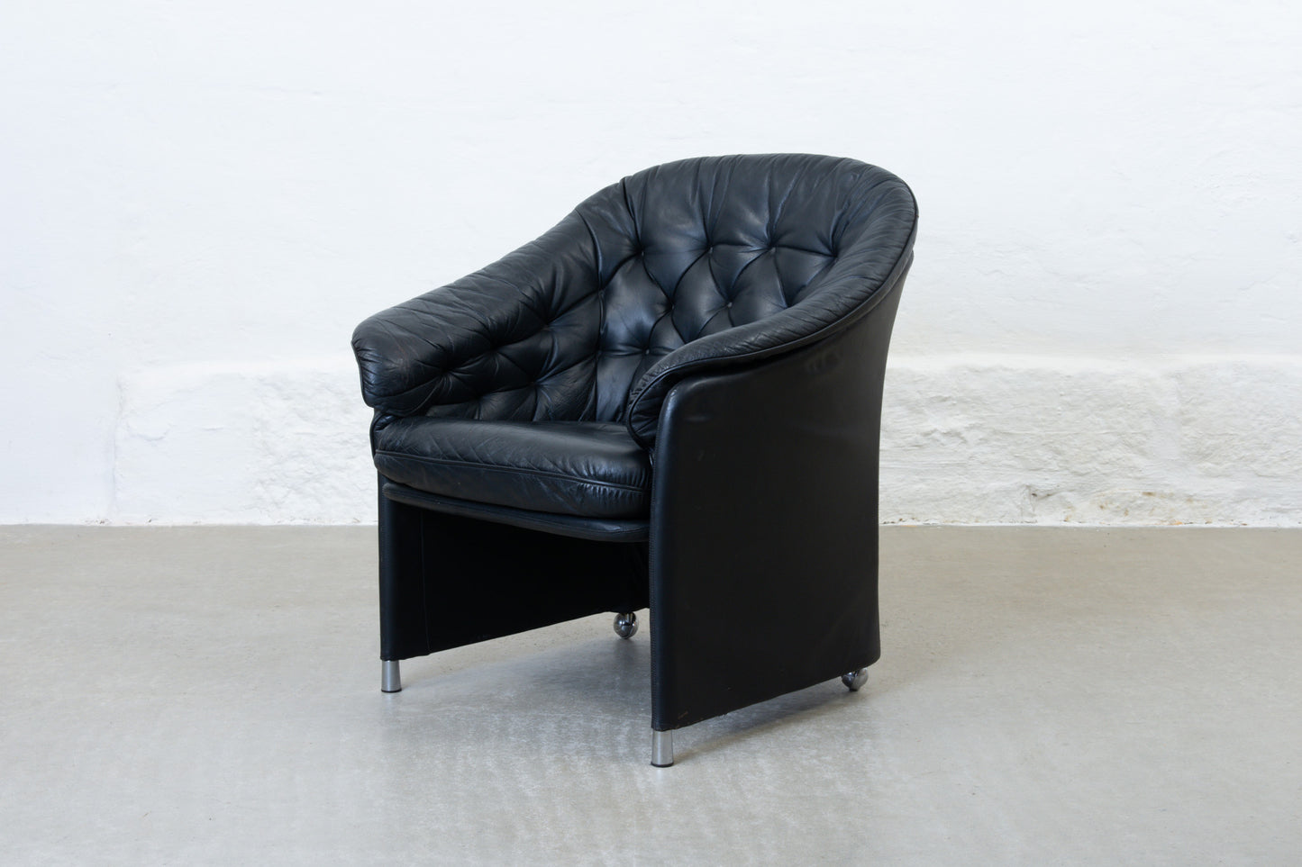 1970s leather occasional chair by Göte Möbler