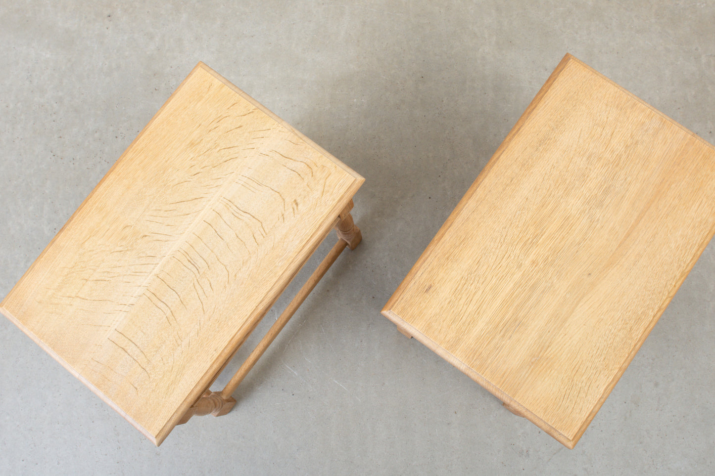 1970s pair of bedside tables in oak