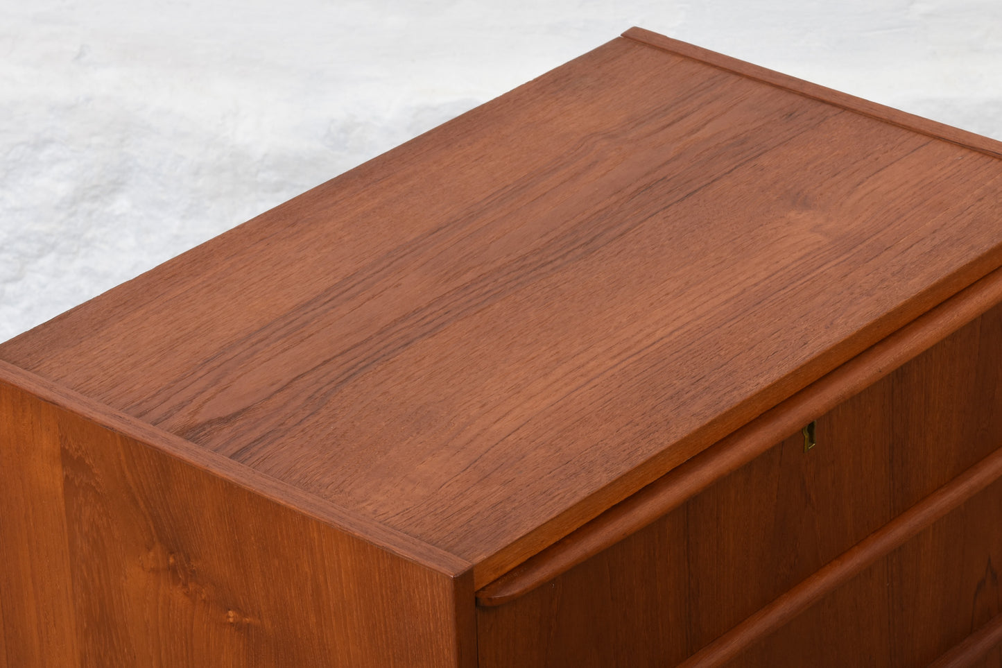 1960s low teak chest of drawers