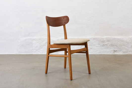 Two available: 1960s teak + oak dining chairs