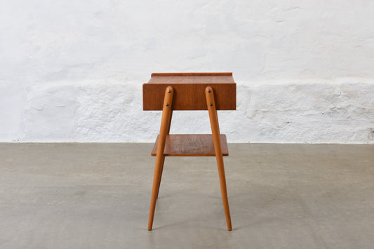 1960s teak bedside table by AB Carlström & Co.