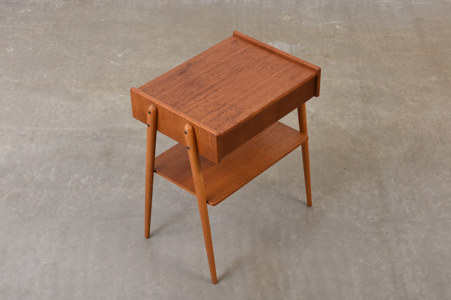 1960s teak bedside table by AB Carlström & Co.