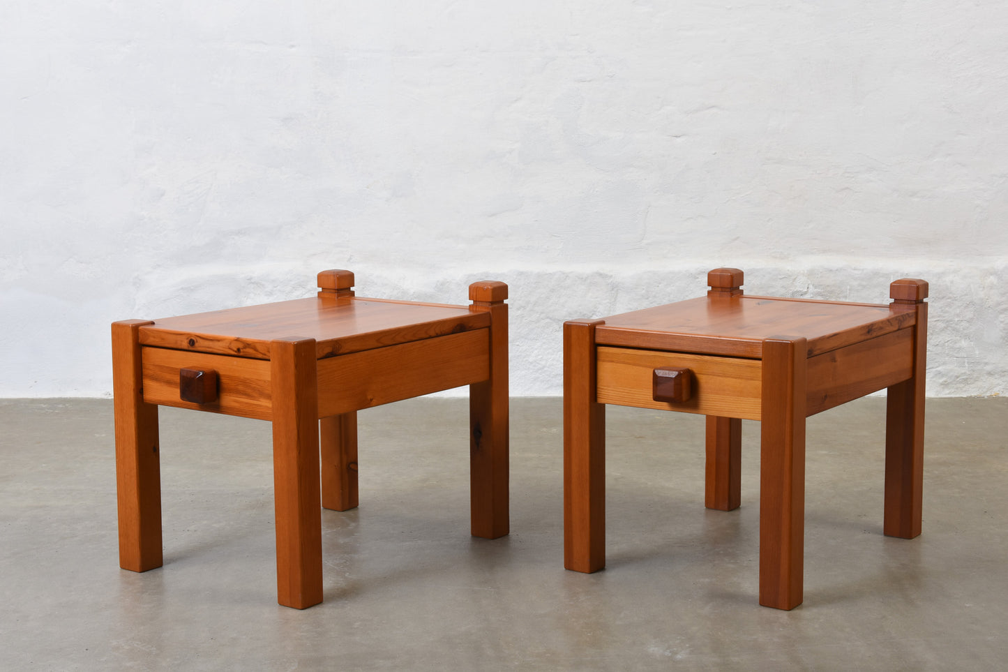 Pair of 1970s Swedish pine bedside tables