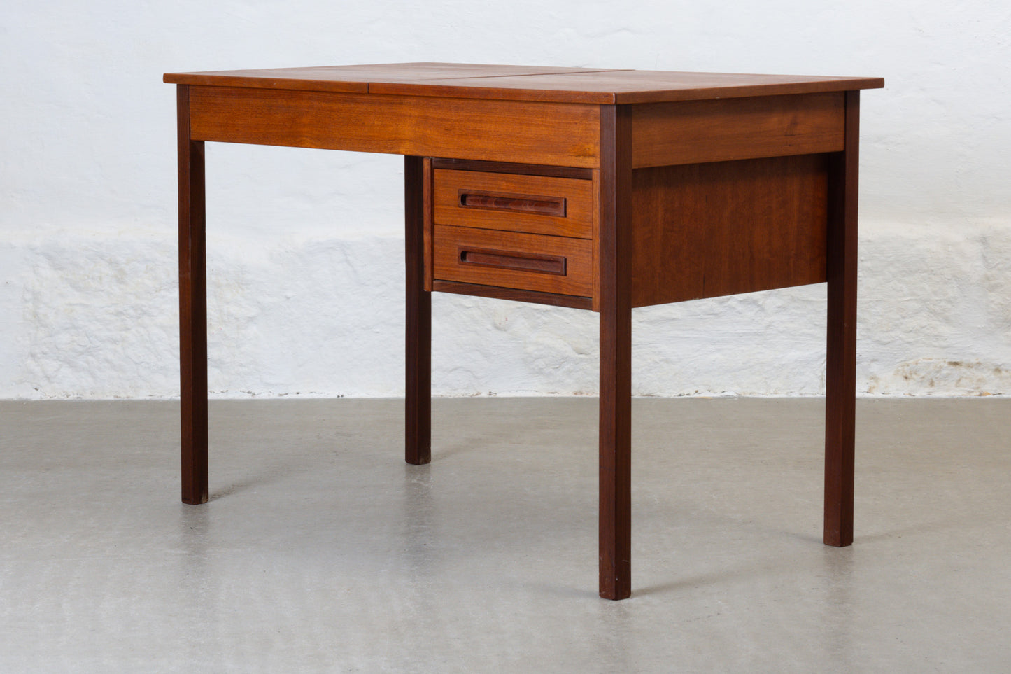 1960s single pedestal teak desk