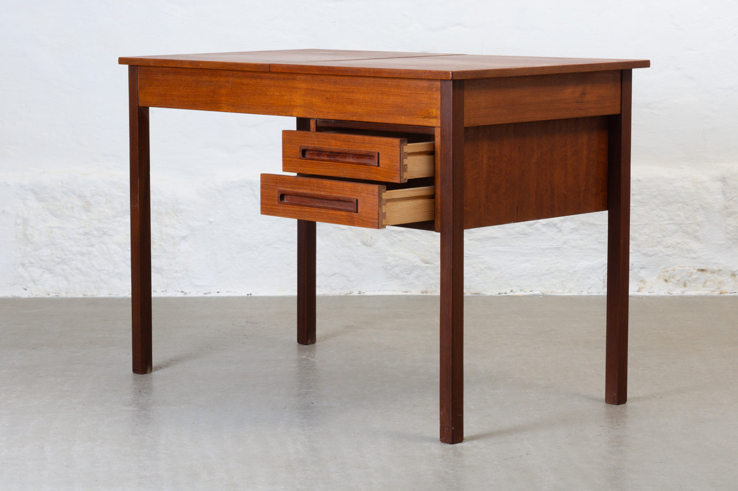 1960s single pedestal teak desk