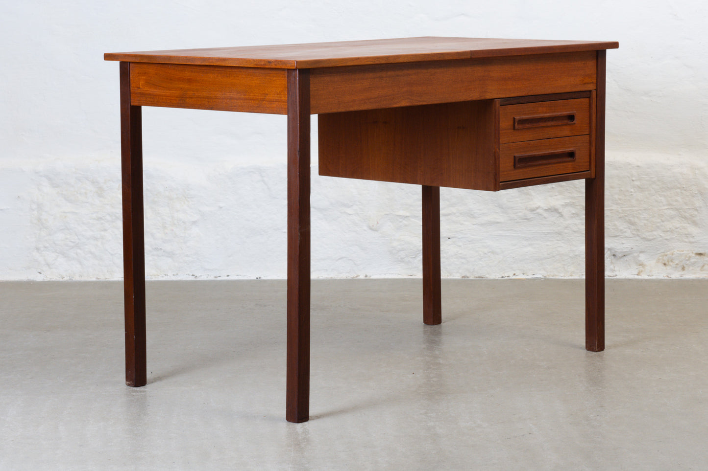 1960s single pedestal teak desk
