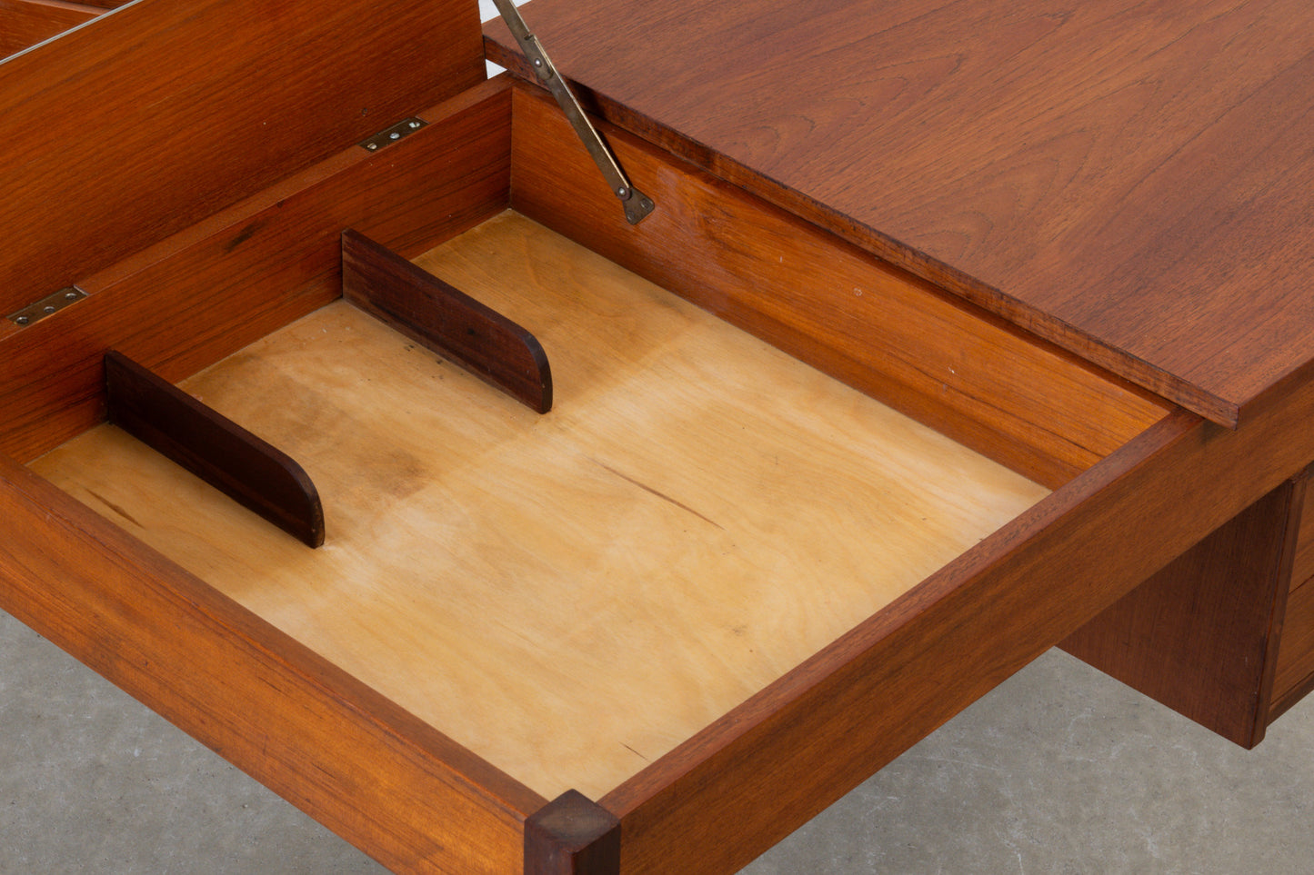 1960s single pedestal teak desk