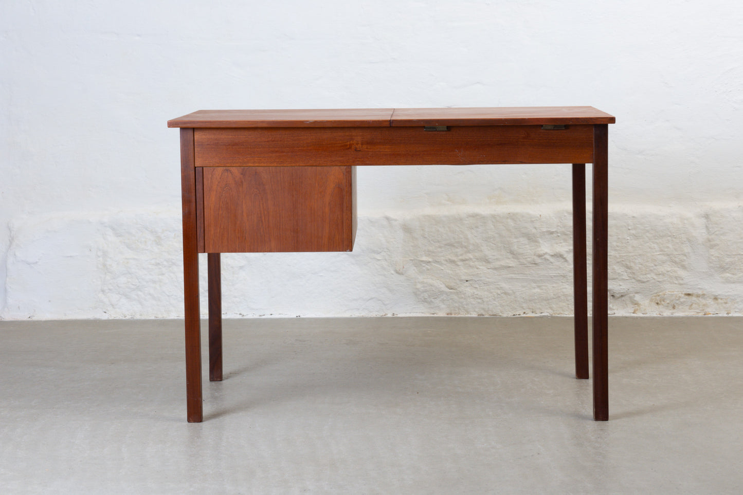 1960s single pedestal teak desk