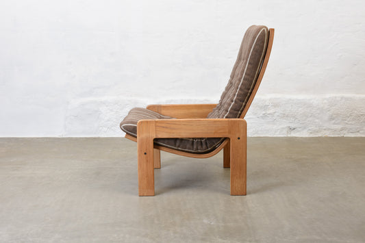 1970s high back lounger by Yngve Ekström