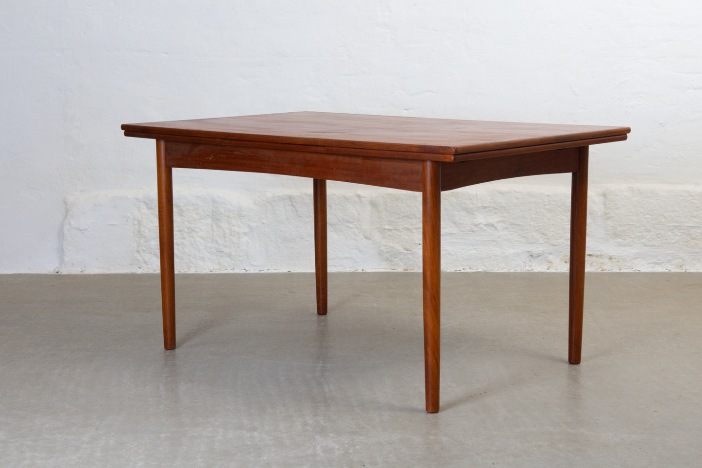 1960s extending teak dining table - 134L cm