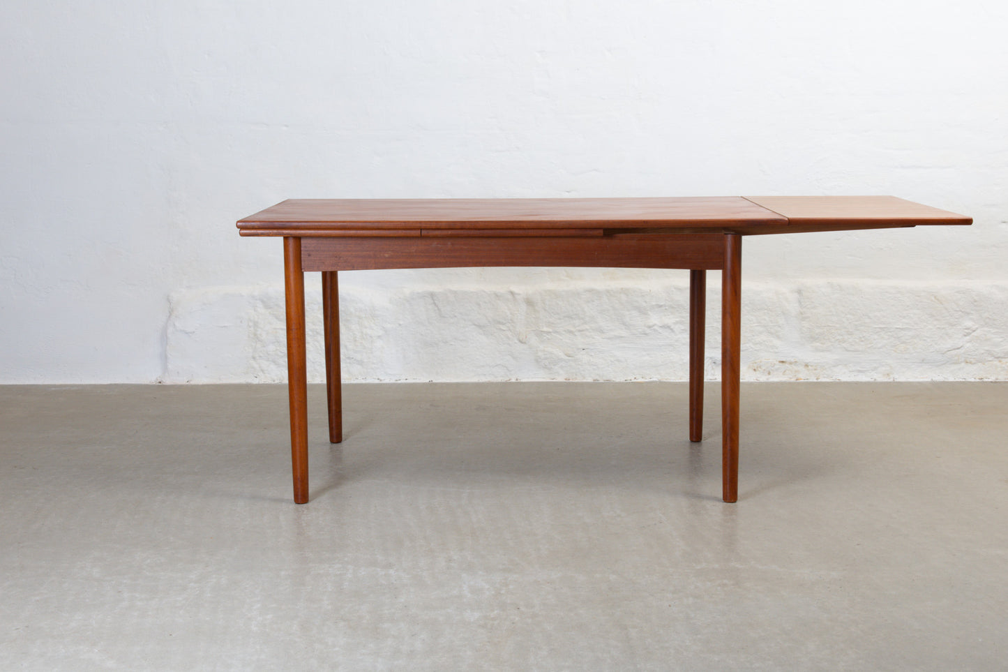 1960s extending teak dining table - 134L cm