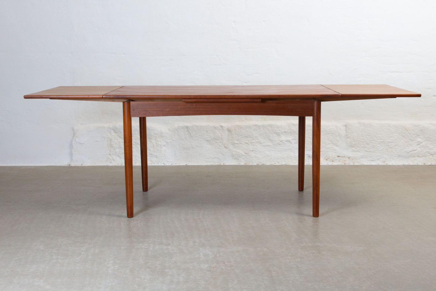 1960s extending teak dining table - 134L cm