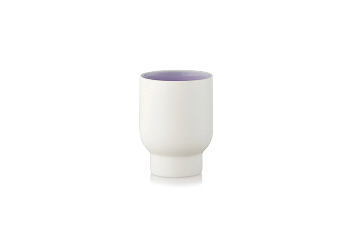 Pack of two clayware cups by Studio About - Ivory/Purple