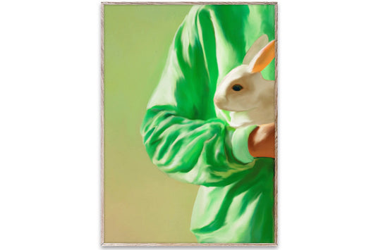 White Rabbit by Misfitting Things  - 30 x 40 cm