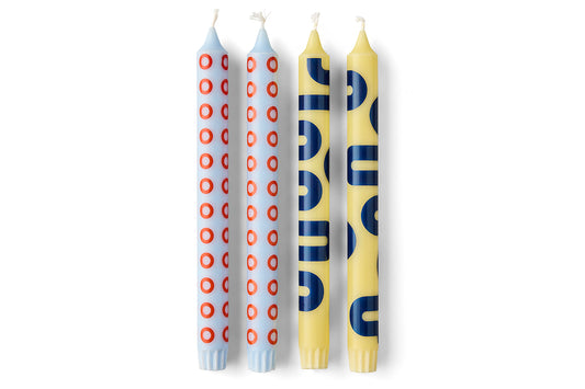 Graphic candles by Studio About - Yellow/Blue