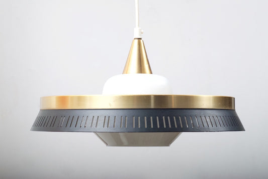 Brass/glass ceiling light