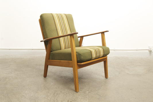 Teak and oak lounge chair