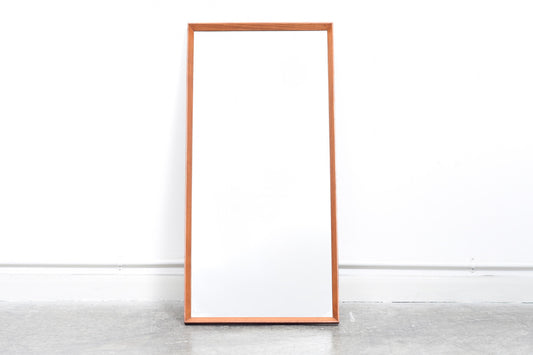 Large mirror with teak frame