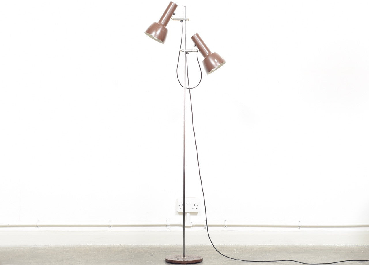 Twin-headed floor lamp