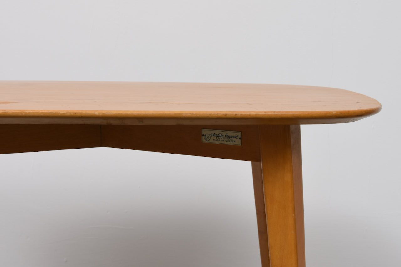 1960s elm side table by Nordiska Kompaniet