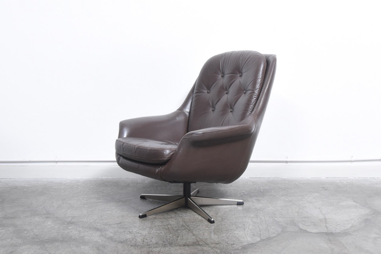 Leather swivel chair