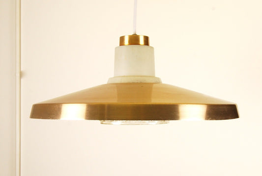 Glass and brass ceiling light