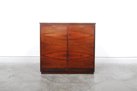 Double filing cabinet in rosewood