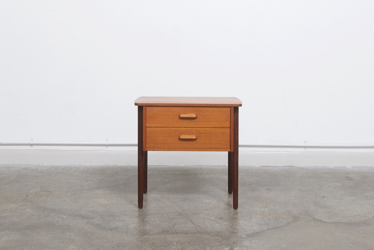 Teak hallway chest / bedside table