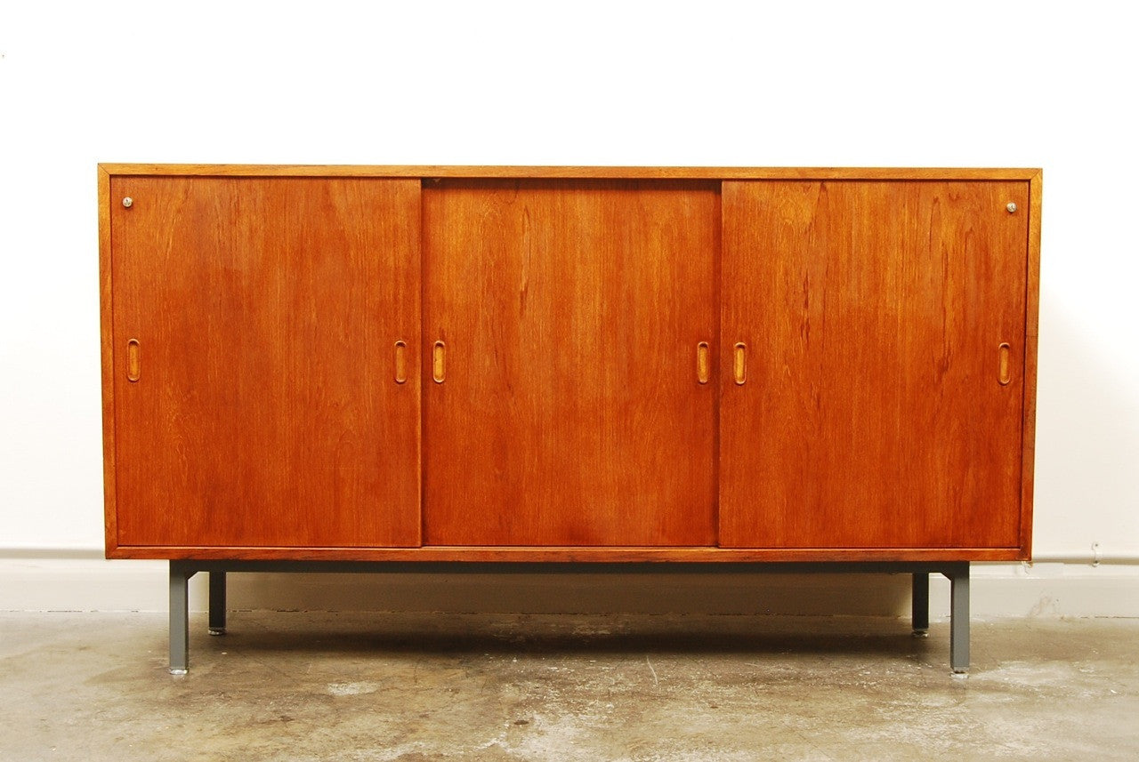 Teak sideboard on metal legs