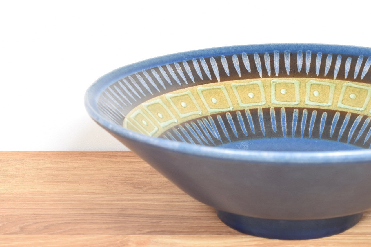 Blue West German ceramic bowl