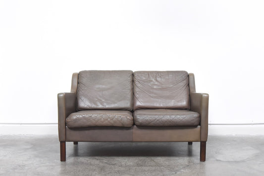 Two seat leather sofa
