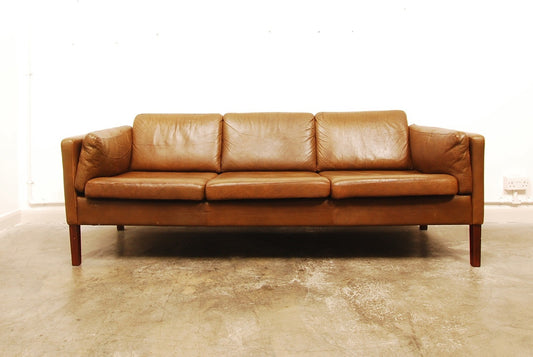 Three seat leather sofa