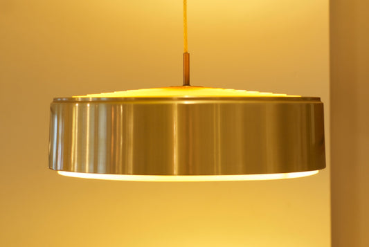 Large brass ceiling light by Nordisk Solar Compagni