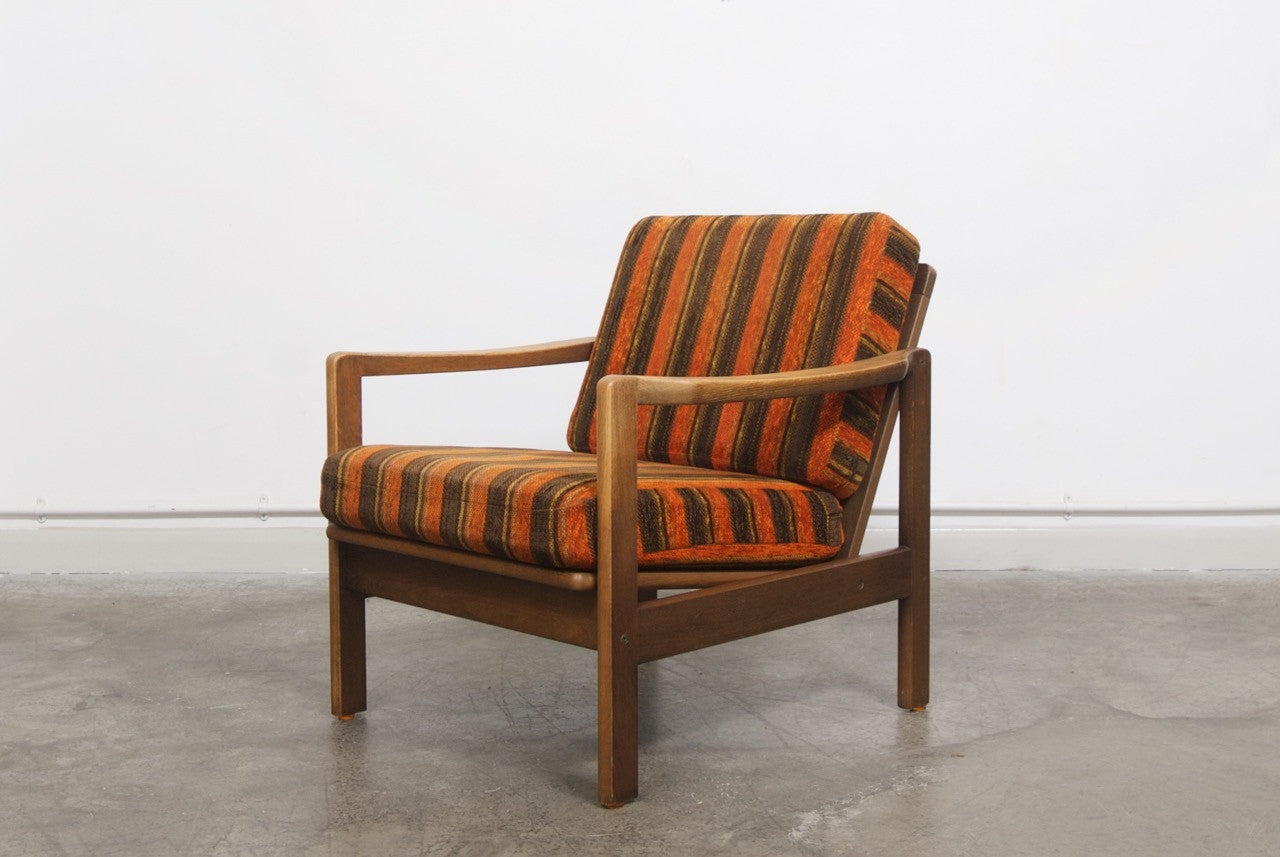 1950s oak lounge chair