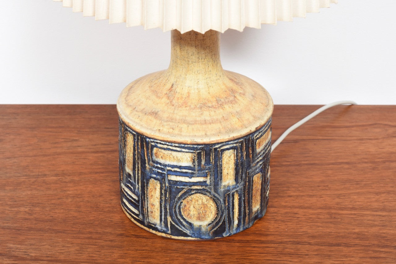 Large stoneware table lamp