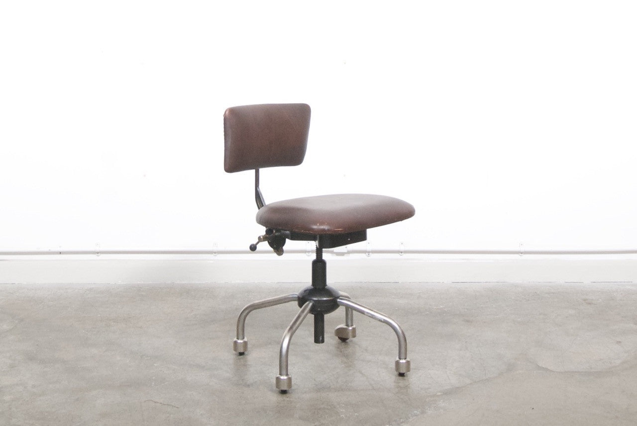 Architect chair with leather seat/back