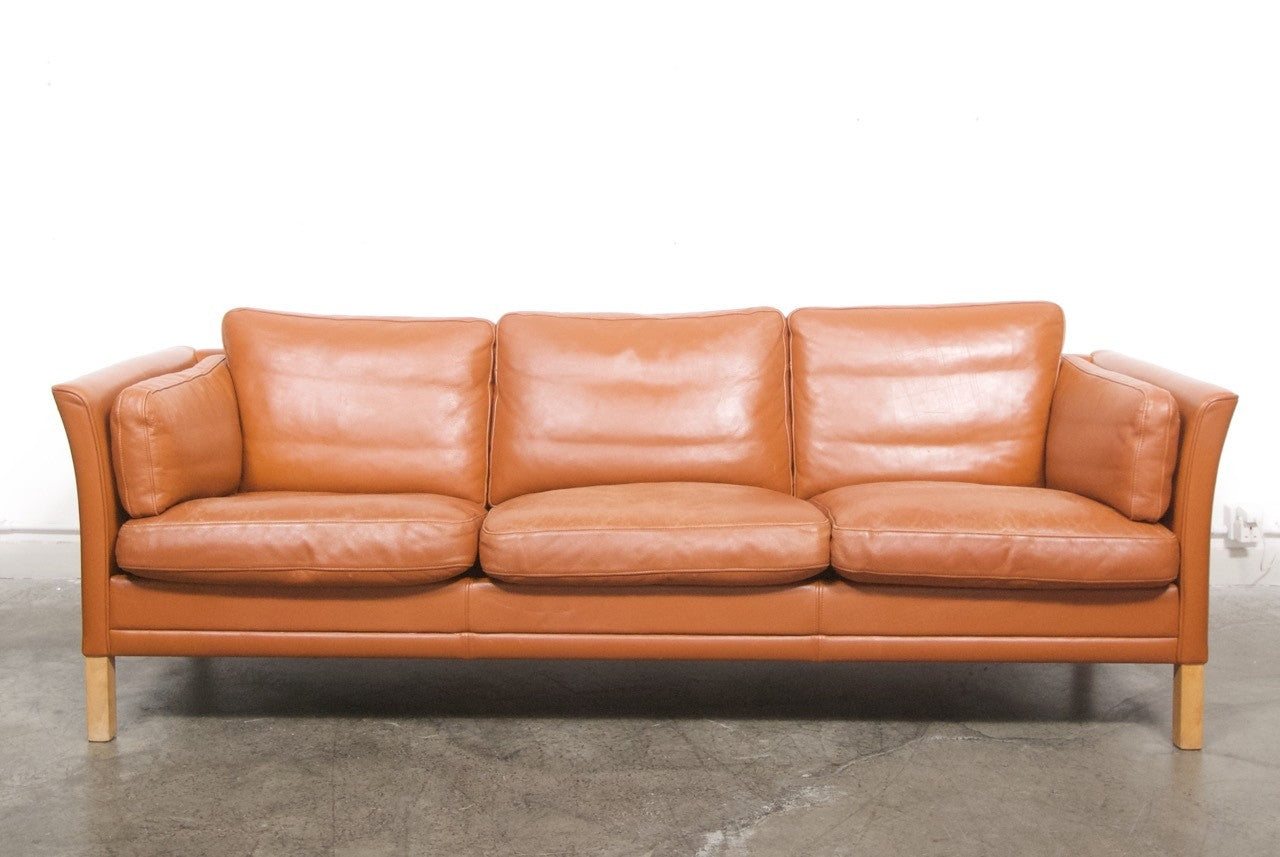 Leather sofa by Mogens Hansen