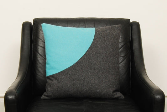 Two-toned felt wool cushions by C & S