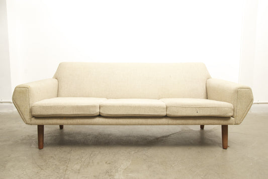 Oatmeal wool three seat sofa