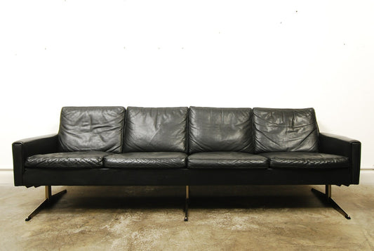 Four seat leather sofa