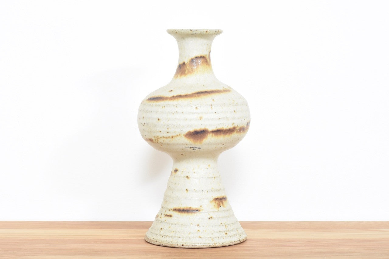 Cream stoneware vase