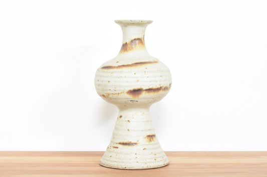 Cream stoneware vase