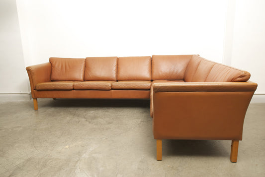 Leather corner sofa