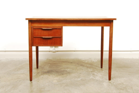 Single pedestal teak desk