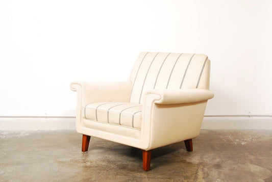 Beige wool lounge chair