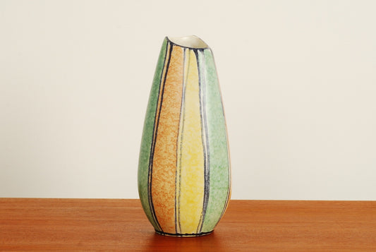 Striped W. German vase