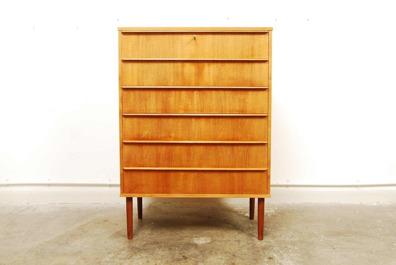 Light teak chest of drawers