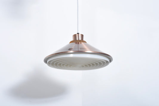 Brass ceiling pendant with glass detail