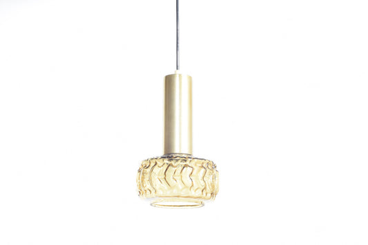 Brass and glass ceiling pendant